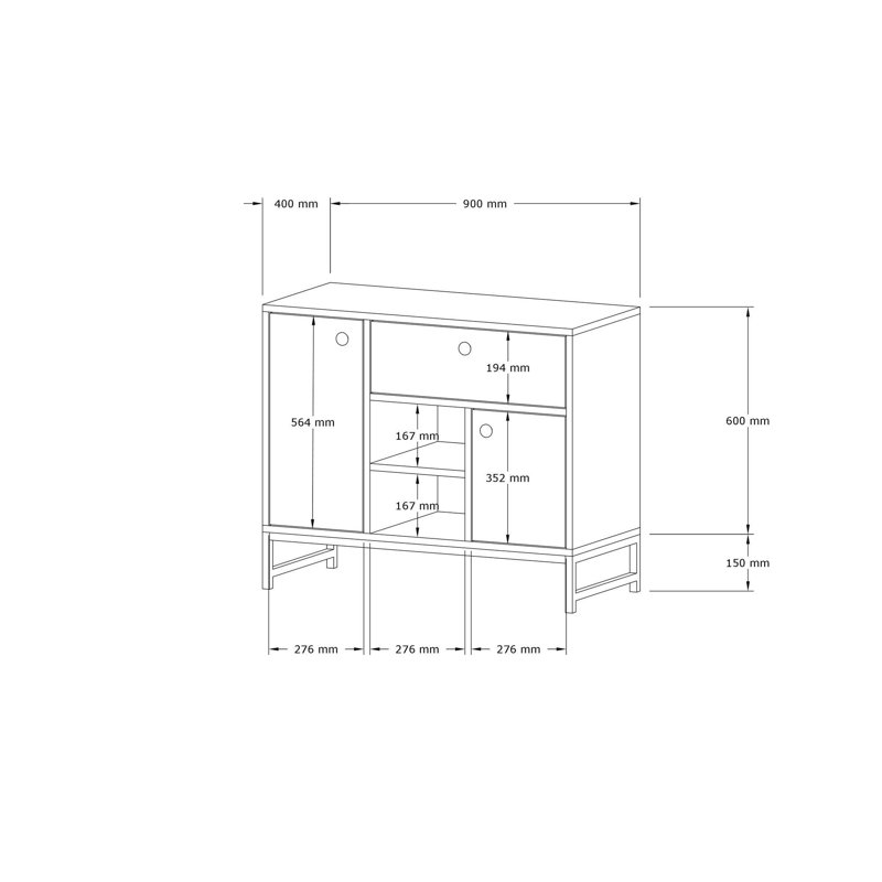 Puqa Design 75cm Console Table, Freesia Marble