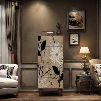 Armoire multi-tiroirs avec structure en bois de frêne