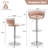 Christal Swivel Upholstered Adjustable Height Counter Stool-93480939-90489181