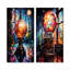 «Disco Ball Dreams I - Jukeboxes», ensemble d'art mural sur toile-2045828489-2045828494