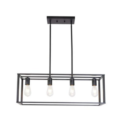 Luminaire suspendu rectangulaire à 4 lumières Alfretta
