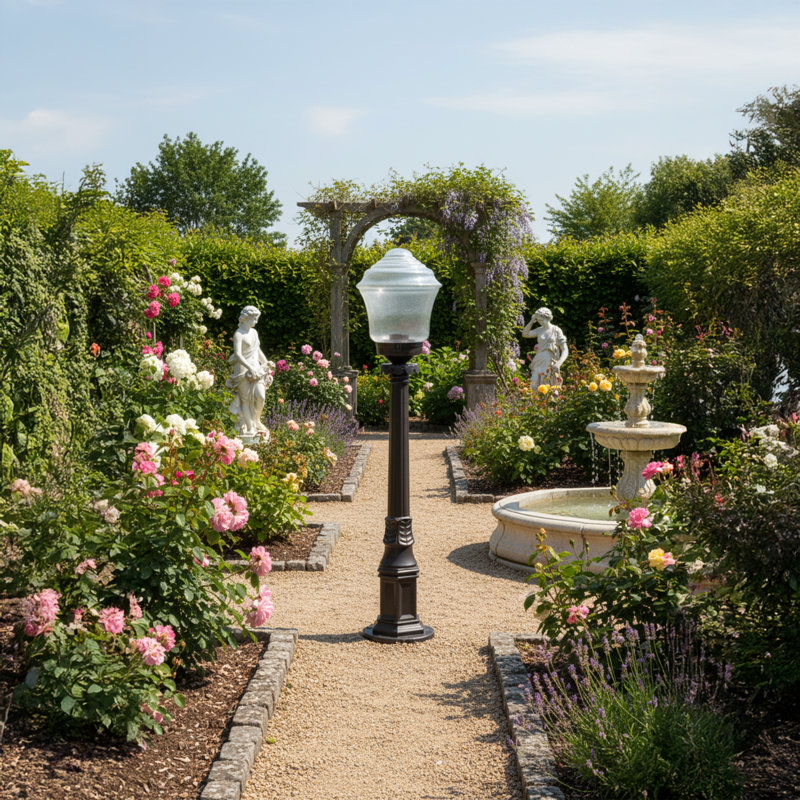 Lampadaire d'extérieur noir moderne avec abat-jour en acrylique nervuré - lampe sur pied d'extérieur
