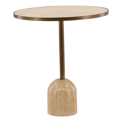 28'' Travertine Outdoor Bistro Table