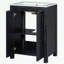 Meuble-lavabo vintage 24 po avec lavabo en céramique, 2 portes à fermeture douce, conception compacte