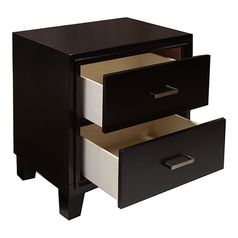 Ensemble de chambre à coucher grand lit en bois 3 pièces Keilianys