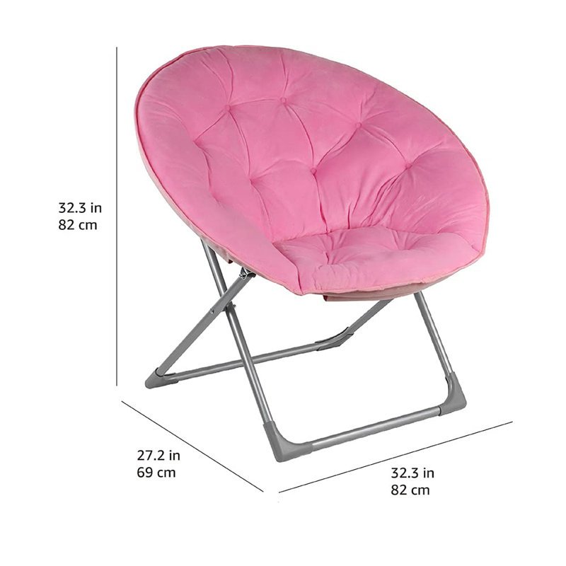 Chaise profilÃ©e avec structure mÃ©tallique pliable, Rose