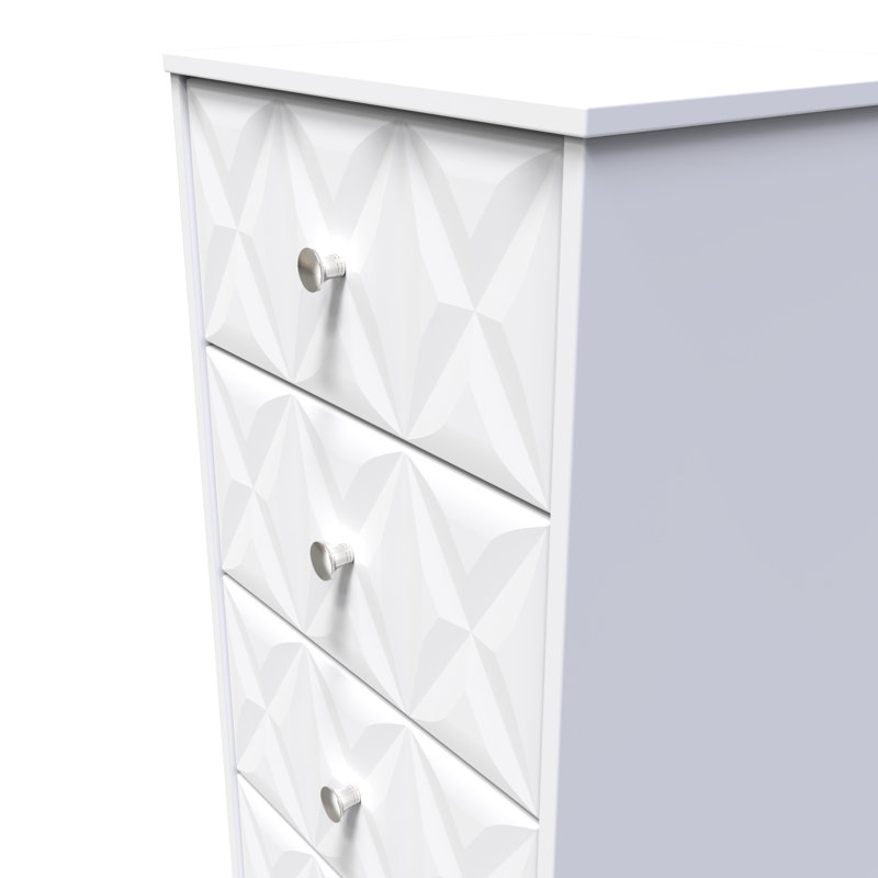 San Jose Bedside Table, White Matt