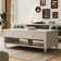 Devean Rectangular White Coffee Table With 2 Drawers