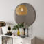 Miroir rond 70 cm, panneau blanc, convient pour la chambre à coucher et le vestibule, miroir mural Clear Image de 70 cm de diamètre, placement polyvalent mat, utilisation