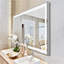 Miroir de salle de bain à DEL à fixation murale réglable blanc / chaud / naturel anti-buée avec mémoire de forme-1077800103