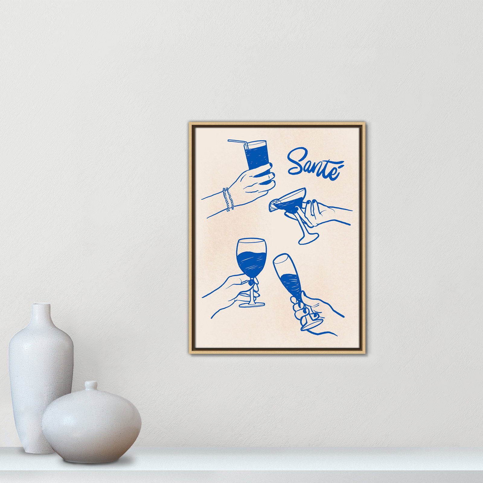 Sante Print by Kimberly Allen, 19.5'' W x 25.5'' H, Natural Floater