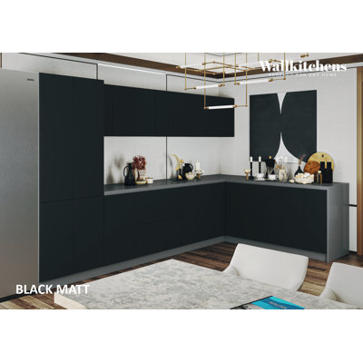 Ensemble d'armoires de cuisine en panneau de fibres à densité moyenne (MDF) H 83 po x l 138 po x P 85 po FK-PresTIge