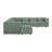 Quinterrious MINIMORE Modern Style 120" Wide Modular Corner Sectional with Ottoman and USB-1201063066