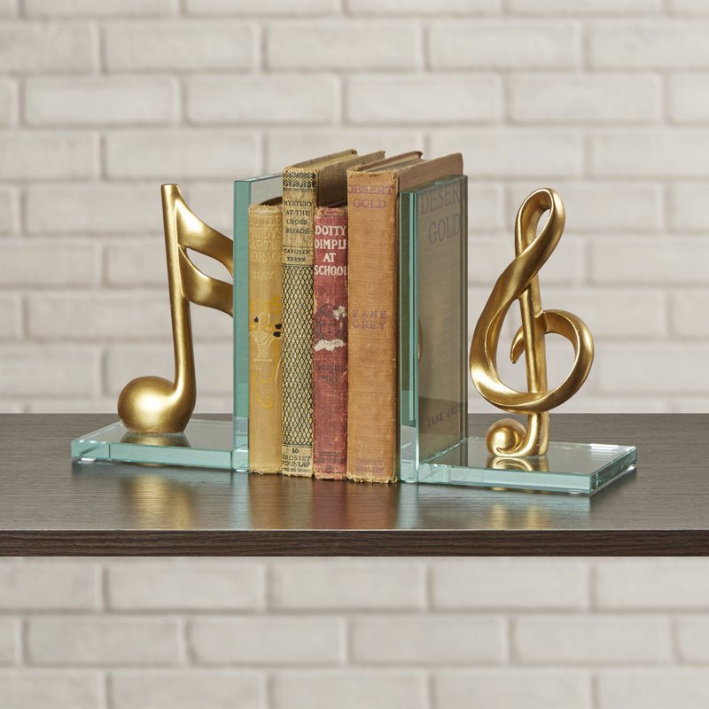 Serre-livres en verre musical Christos