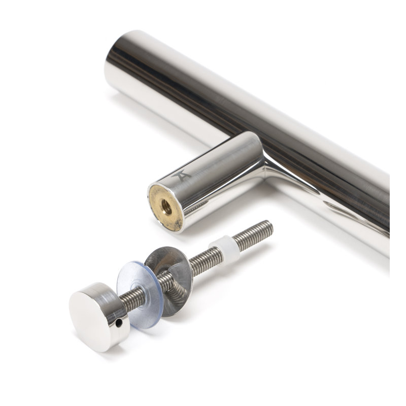Bolt Fixings for T Bar, Polished Steel