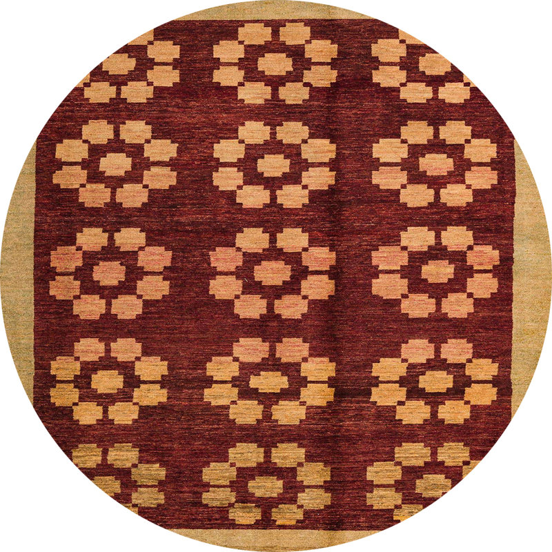 Abstract Indoor Rug, Round 6'