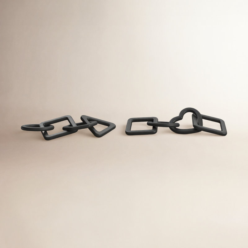 Allegra Abstract Figurines & Sculptures, Black