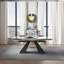 Ensemble de table de salle à manger 9 pièces Recline avec table de salle à manger extensible en pierre frittée de 110,23 po et 8 chaises en tissu-563794079-564613087