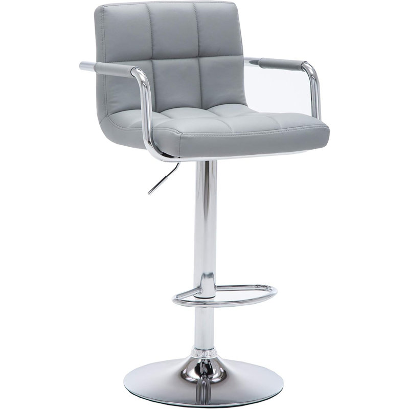 Tabouret de bar contemporain réglable, Gris
