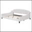 Lit de jour capitonné moderne de luxe, double, beige