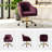 Adan Modern Velvet Task Chair with Wood Frame and Back-1436001273