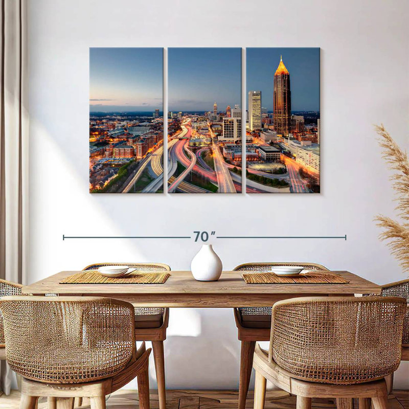 Sebbie Atlanta City Nightfall, 36" H x 57" W