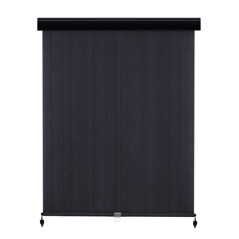Rideau roulant d'extérieur rétractable, Noir, L 72 po x L 96 po