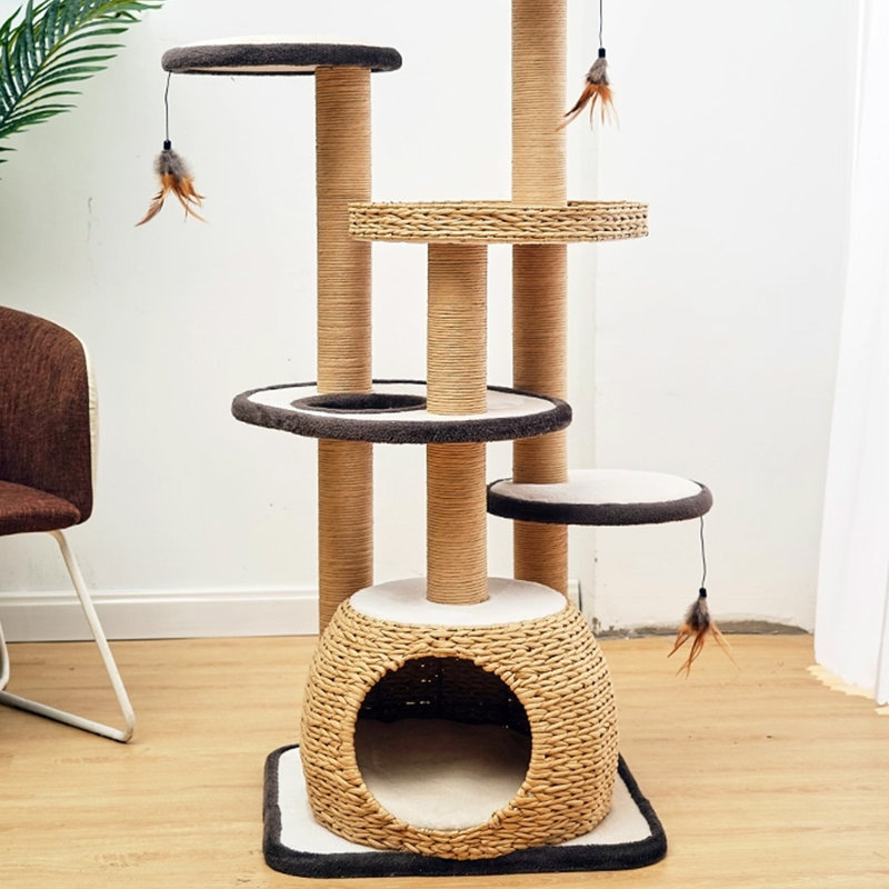 6 Tiers Cat Tree with Condos,Perch,Scratching Posts
