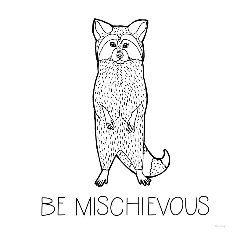 Color The Forest II Be Mischievous by Elyse DeNeige - Wrapped Canvas Print, 30cm H x 30cm W x 3.8cm D