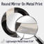 Motif géométrique noir et blanc minimalistes - miroir mural rond moderne, impression métallique-932126905