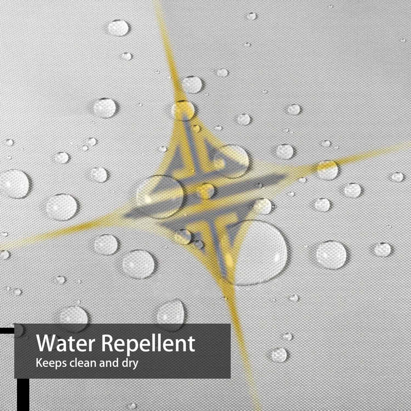 Rideau de douche à motif abstrait gris et or gris avec 12 crochets, L 72 po x l 84 po