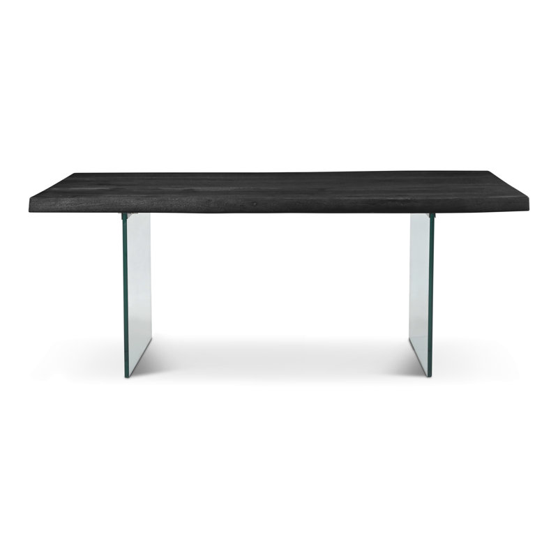 Brooks Solid Wood Double Pedestal Dining Table, 29.75"H x 79"L x 40"W, Ebonized