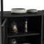 Rolling Rattan Beverage Bar Counter Table W/Glass Top For Porch Backyard Garden Poolside Party-536841663