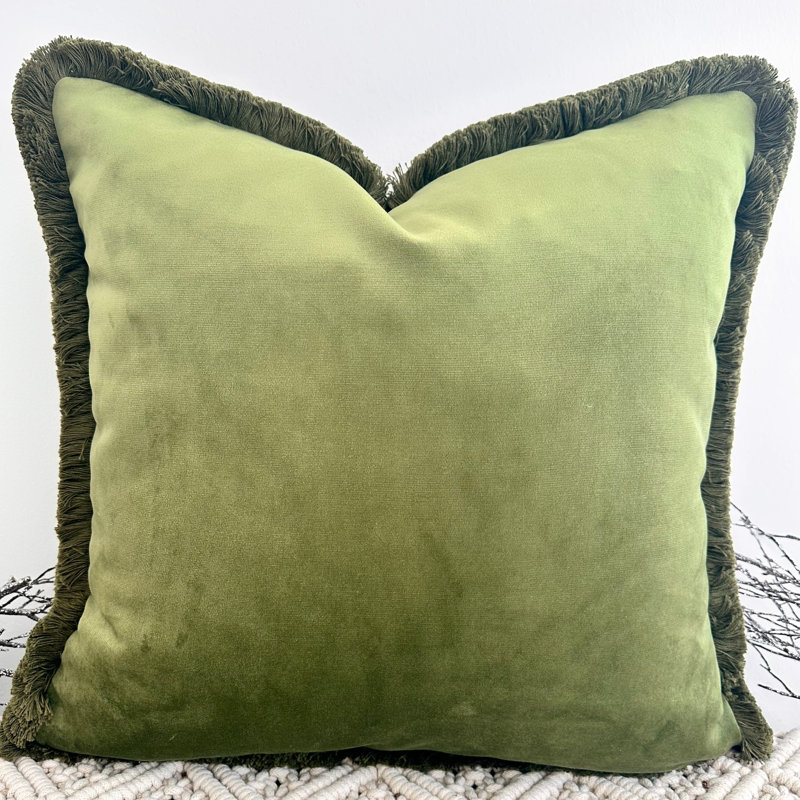 Abstract Green Square Cushion Cover