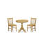 L'ensemble de table de salle à manger 3 pièces comprend 1 table de salle à manger moderne et 2 chaises de salle à manger en chêne avec dossier à lattes - finition chêne-272530717-305571622-305571621