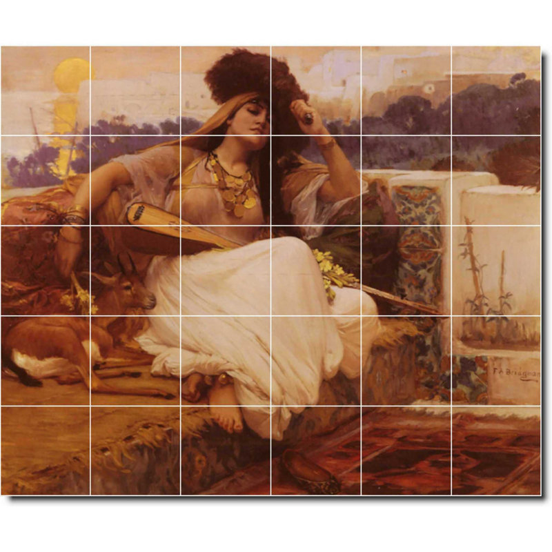 Carreau de céramique décorative 36 po x 24 po 6 po x 6 po, Village 01080