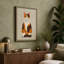 Geometric Cat Mid-Century 1 Piece Wrapped Canvas Wall Art-745786272-745786275