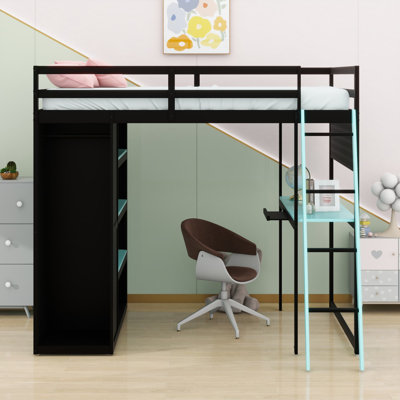 Lit mezzanine en bois