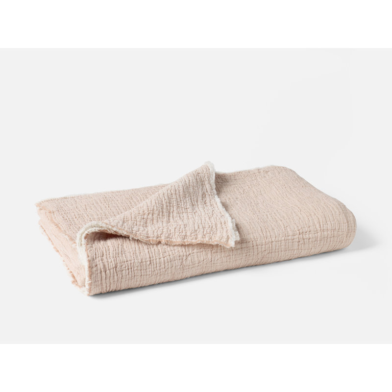 Topanga Matelasse Blanket, Throw, Praline Chambray