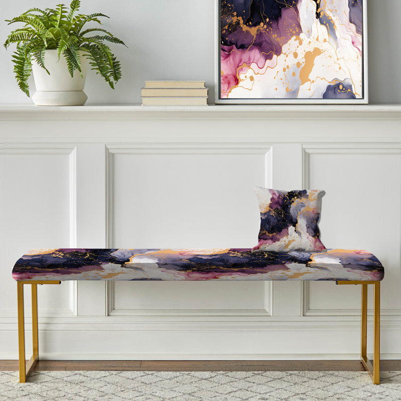Gold Mirage Intrigue Marble Mirage - Banc en marbre doré