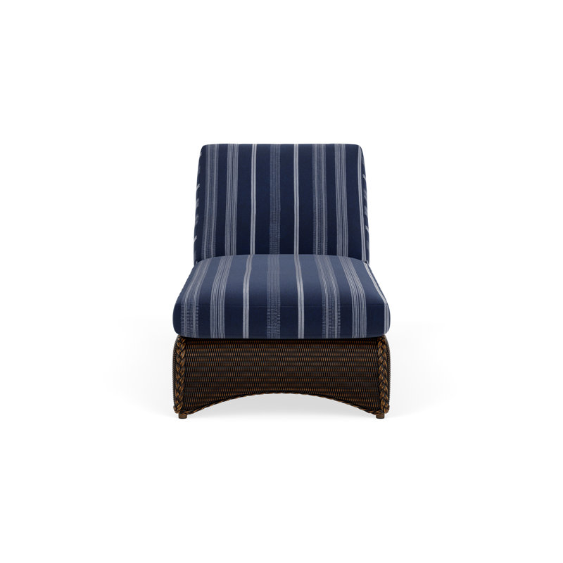 Loom Outdoor Chaise Lounge, Mink, Consider Indigo
