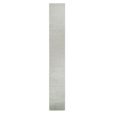 One-of-a-Kind 3x20 2010s Runner Silk Area Rug