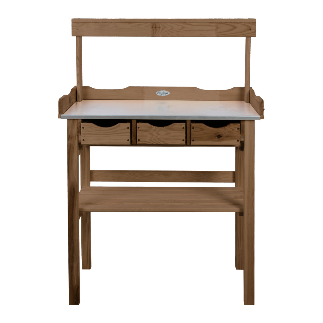 Potting Table with Rack Brown Fsc 100%