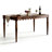 Wanlnut color Rectangular Solid Wood Scalloped Apron Dining Table-131062837