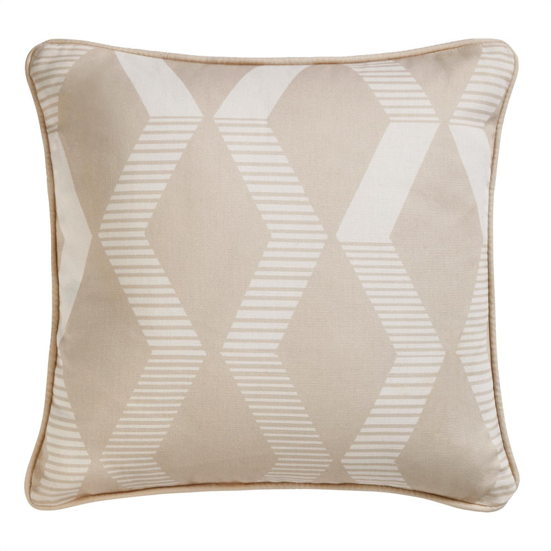 Rico Geometric Square Throw Filled Cushion, Natural