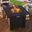 Newton Square Iron Propane Smokeless Fire Pit Table