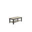 Table basse avec tablette de rangement ouverte