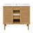 Bron 36" Freestanding Bathroom Vanity in Brown Oak with 3-Hole Widespread Sink Top-105680444-105680447-121538970