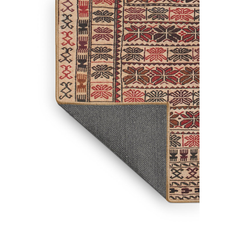 Tapis beige Southwestern, Rectangle 6 pi x 9 pi
