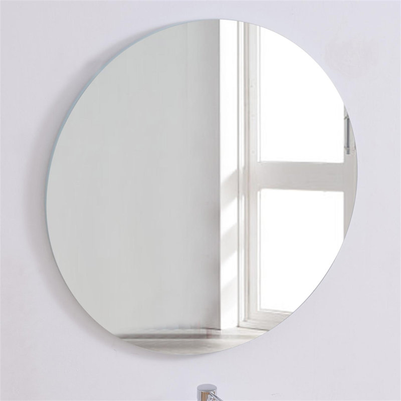 Miroir de salle de bain 80 cm, miroir rond, fixation murale